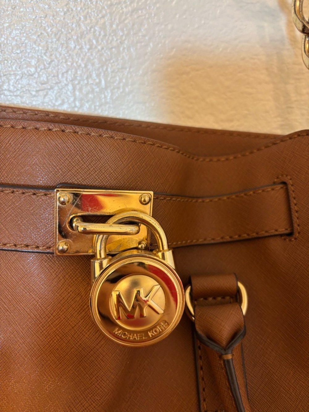 Michael Kors Cognac Leather small Hamilton bag - Picture 3 of 6